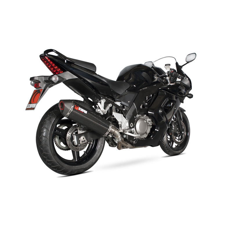 Scorpion Serket Parallel Carbon Oval Exhaust For Suzuki SV 650 2004-2015