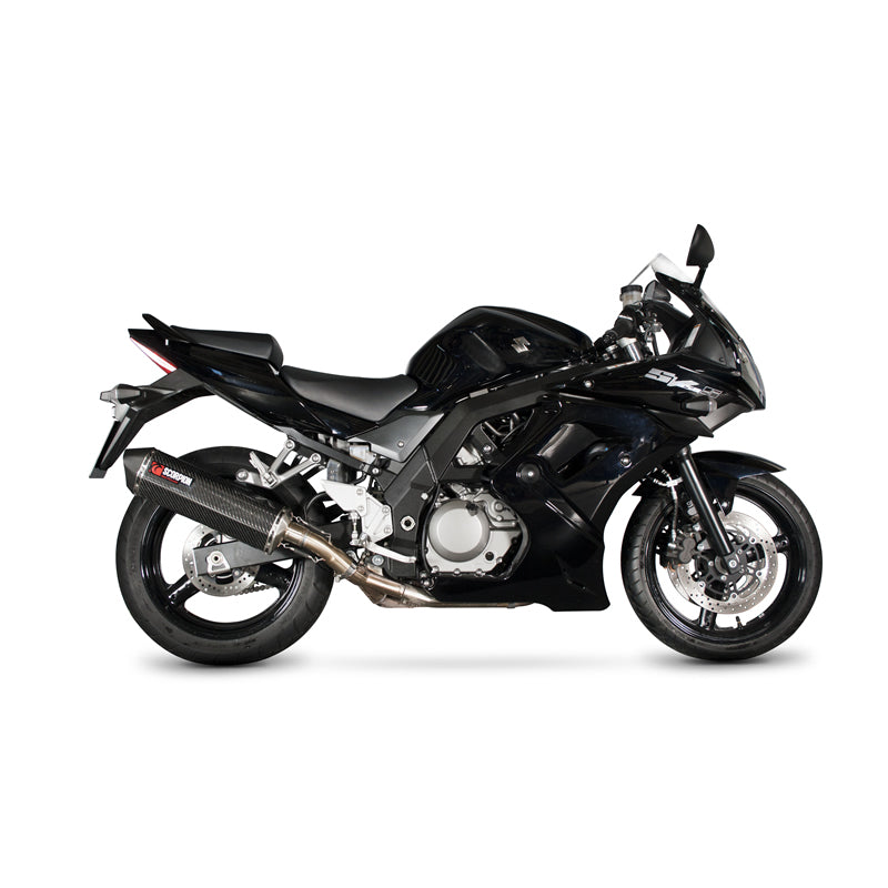 Scorpion Serket Parallel Carbon Oval Exhaust For Suzuki SV 650 2004-2015