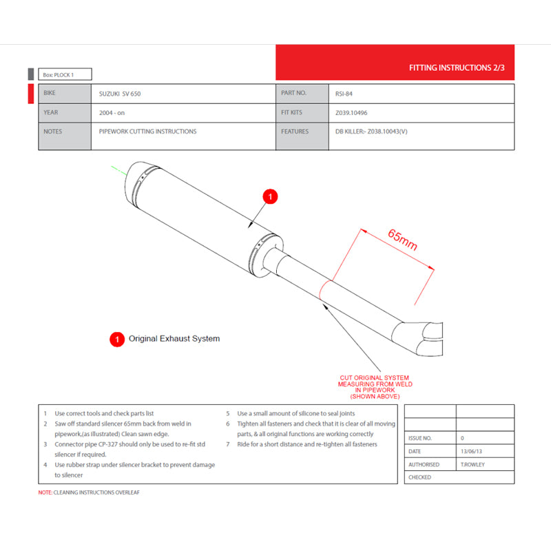 Scorpion Serket Parallel Satin Titanium Oval Exhaust - Suzuki SV 650 2004 - 2015