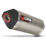 Scorpion Factory Satin Titanium Oval Exhaust-Triumph Tiger 1200 Explorer 2012-2015