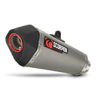 Scorpion Serket Taper Satin Titanium Oval Exhaust For BMW S1000RR 2009-2014