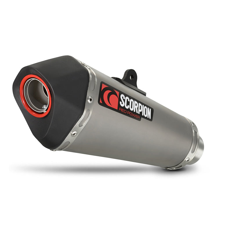 Scorpion Serket Taper Satin Titanium Oval Exhaust For Kawasaki Z800 2013-2016