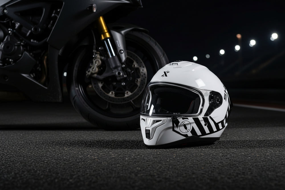 Shox Apex Core ECE R22.06 Motorcycle Helmet Lifestyle
