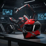 Shox Rapid Speedway Motorcycle Helmet Lifestyle Red