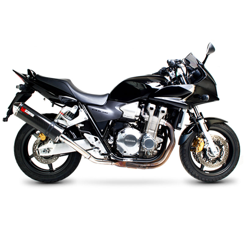 Scorpion Factory Satin Titanium Round Exhaust Carbon Outlet Honda CB 1300 03>Current
