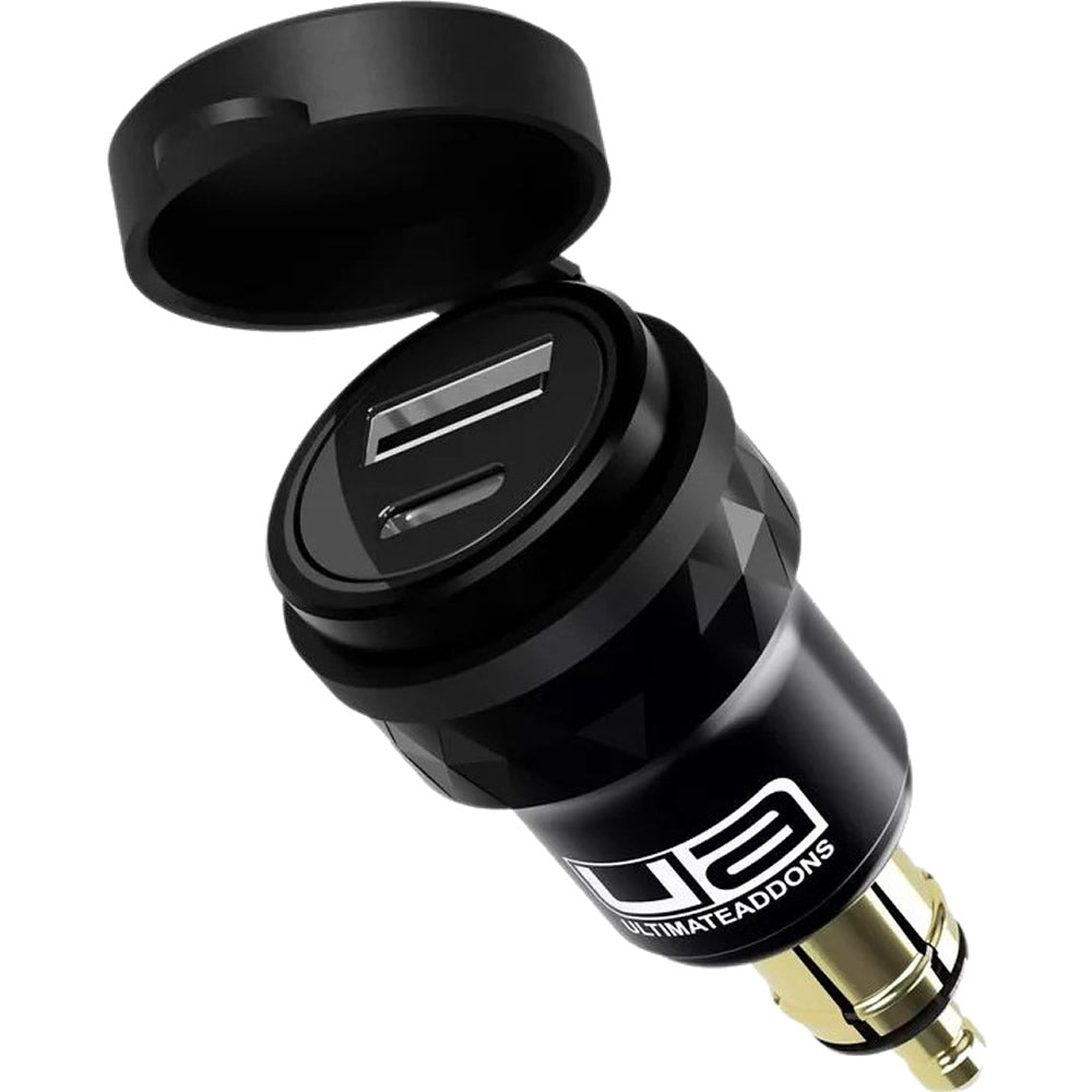Ultimateaddons Waterproof Motorcycle Charger 12V Din for BMW/Triumph (USB & Type C)