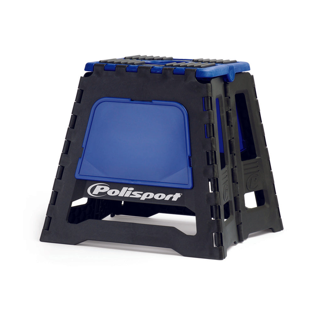 Polisport Moto Folding Box Paddock Stand - Black/ Blue