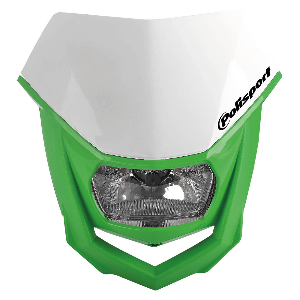 Polisport Halo Universal Front Headlight Unit - Green/ White