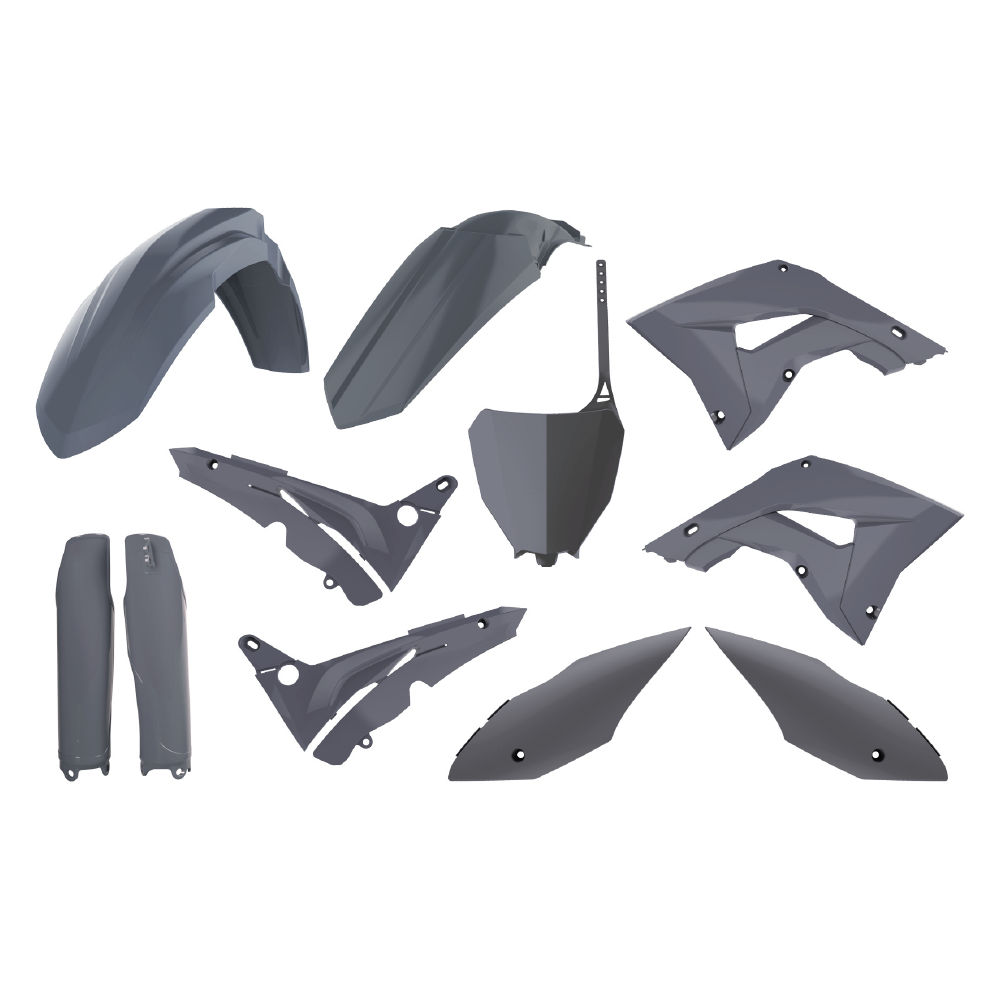 Polisport Restyle Plastics Kit - Honda Restyle CR 125/250 2002-07 To CRF 450 2021-22 Style - Grey