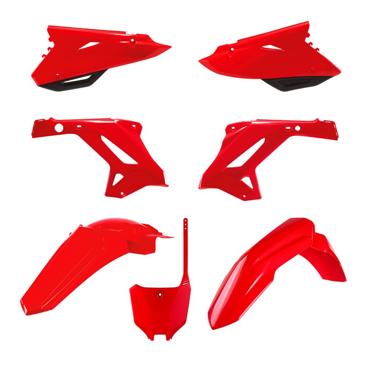 Polisport Plastics Kit - Honda Restyle CR125-250 2002-07 Restyle To CRF450R 2021-22 - Red
