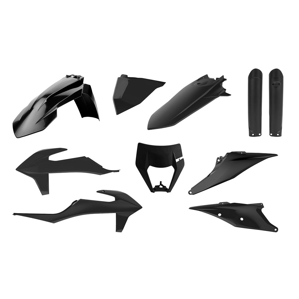 Polisport Enduro Plastics Kit - KTM EXC 150/250/300 & EXC-F 250/350/450/500 2020-23 - Black