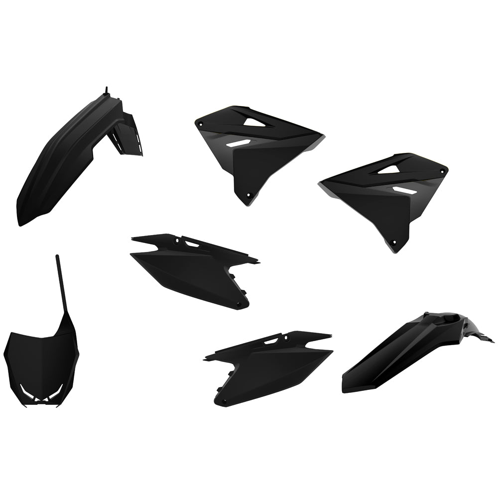 Polisport Full Plastics Kit - Suzuki RM125/250 2001-2008 Restyle To 2022 RM-Z Style - Black