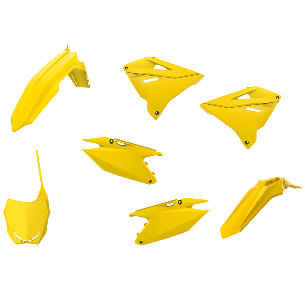 Polisport Full Plastics Kit - Suzuki RM 125/250 2001-08 Restyle To 2022 RM-Z Style - Yellow
