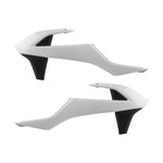 Polisport Radiator Scoops - KTM SX/SXF/XC-F 2016-18, EXC/EXC-F 2017-18 - White/ Black (OEM)