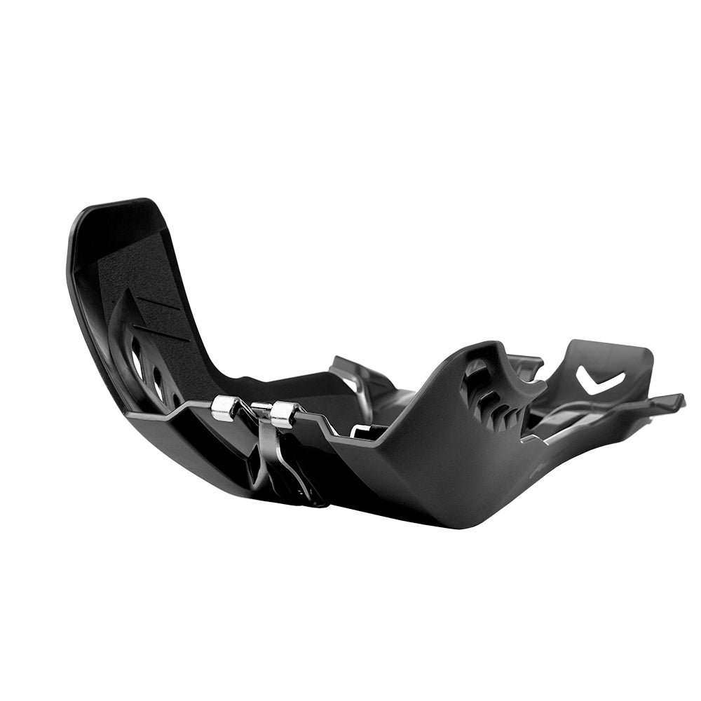 Polisport Fortress Skid Plate With Linkage Protector - Husqvarna TC250 2019-22, TE 250/300 2021-23, KTM SX250 2019-22 - Black
